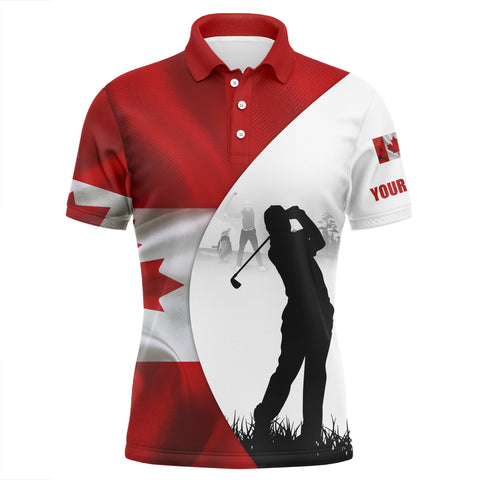Mens golf polo shirts Canadian flag patriotic personalized Canada golf shirts for men, golf outfit men NQS5761