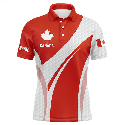 Mens golf polo shirts Canadian flag custom red and white golf ball skin patriot mens golf wears NQS5798