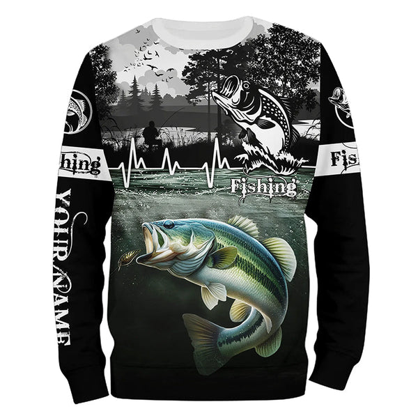 Largemouth Bass Customize Name 3D All Over Printed Shirts Personalized Fishing gift NQS627