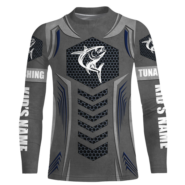 Tuna fishing offshore fishing deep sea Custom Name All Over Printed UV Protection performance Fishing Shirts For Adult and Kid NQS2878