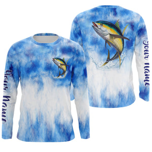 Tuna saltwater fishing blue sea camo Custom Name sun protection