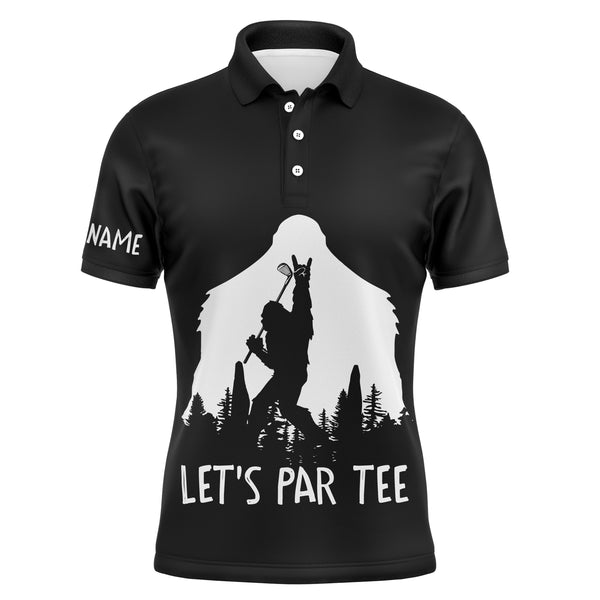 Funny golf shirts mens golf polo lets par tee custom name black golf shirt NQS3839