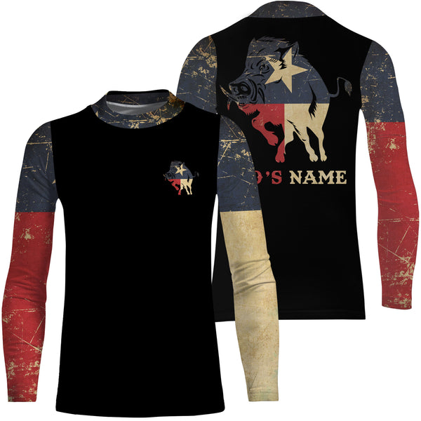 Wild Boar Hunting Texas flag all over print shirts personalized Boar hunting gifts FSD3154