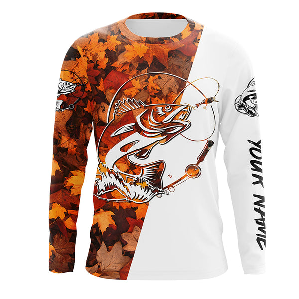 Autumn Fishing Long Sleeve Shirts Freshwater Fish Customize Name UV Protection Shirts FSD3462