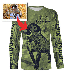 Pheasant Hunting Dog shirt Custom Name, Image, Time, Location Best Personalized hunting dog shirts FSD3360