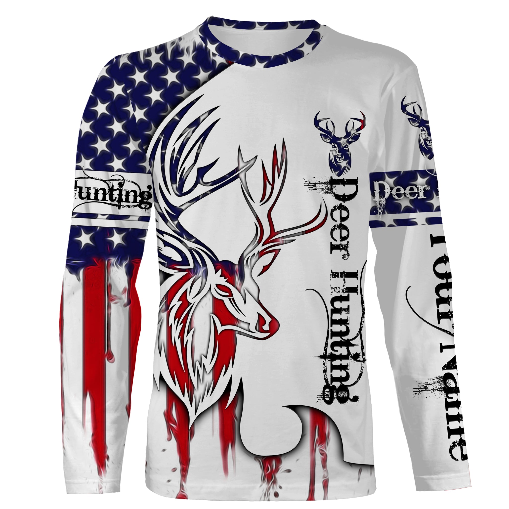 American Deer Hunter Patriotic Shirt, T-shirt, Long Sleeve, Hoodie For men Women, Personalized Gifts FSD3048