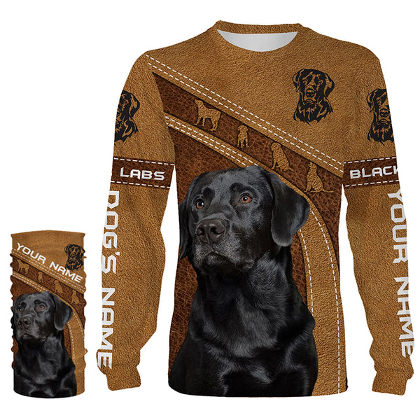 Black Labrador Retriever customize Name 3D All Over Printed Shirts, Gifts for black Labs lovers FSD3451