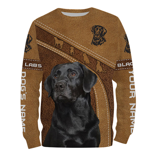 Black Labrador Retriever customize Name 3D All Over Printed Shirts, Gifts for black Labs lovers FSD3451