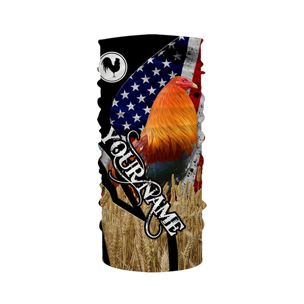 Patriotic Rooster American Flag Custom Name 3D All over Printed Shirt Tshirt - Rooster Farm Animal Personalized Gift FSD2210