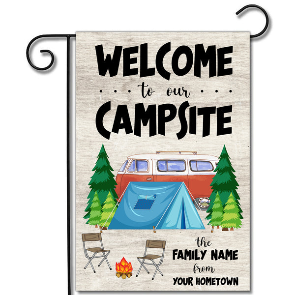 Personalized Garden Flag Custom Flag for Camping or Garden, Gift for Campers - FSD1449D02