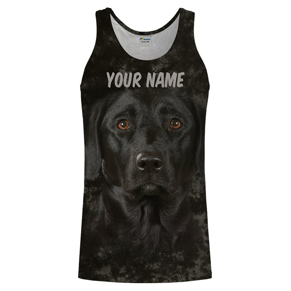 Black Lab Face Custom name 3D All over printed Shirts Personalized labrador retriever dog lovers gifts FSD2388