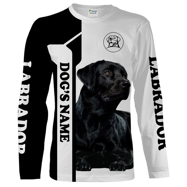 Black labrador customize name 3D all over printing shirt for Men, Women - Love labrador retriever gifts  FSD2390