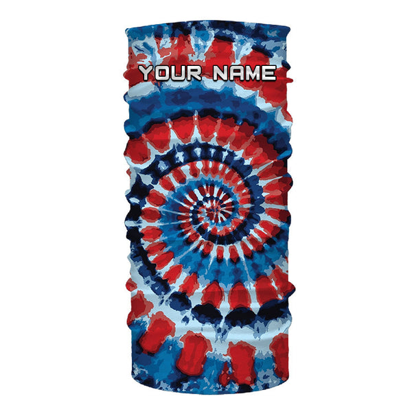 Spiral American flag Tie Dye Custom Shirt, Performance long sleeve UV protection Fishing shirt FSD3366