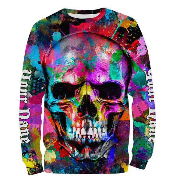 Skull Colorful 3D All Over Printed Shirts, Hoodie - Personalized Gifts for Men, Women and Kid - FSD2580