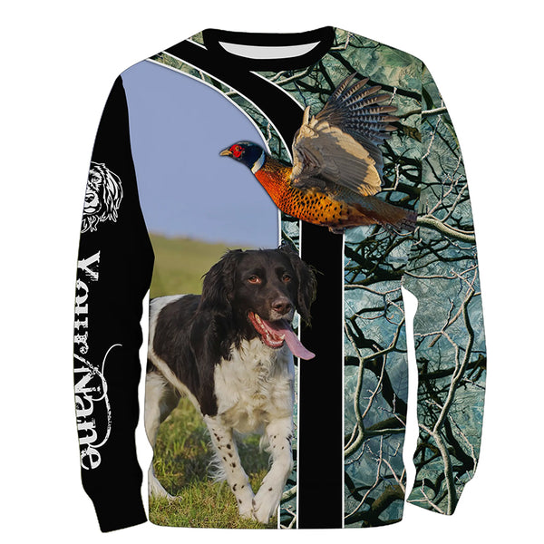 Small Munsterlander upland Bird Hunting Dog custom Name All over Print Shirts, Personalized Hunting Gift FSD3634