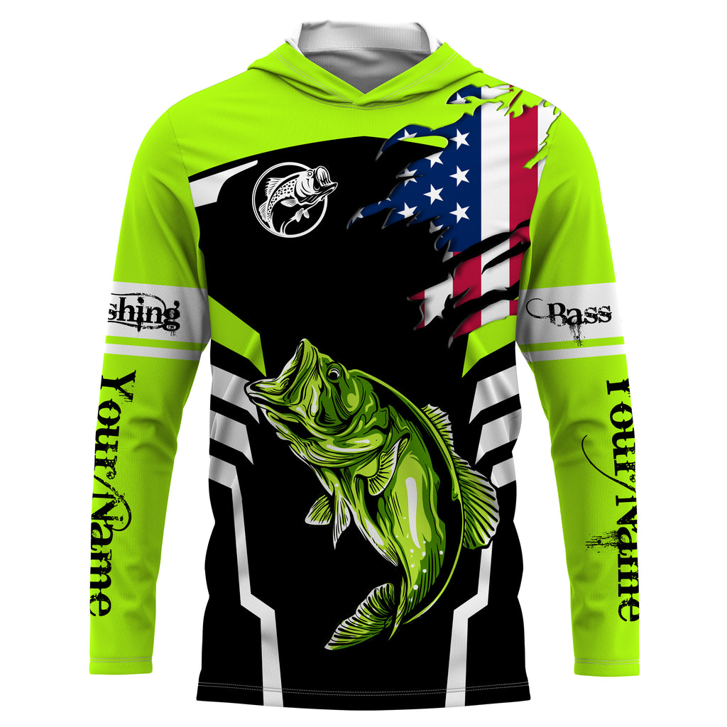 Myfihu Personalized Largemouth Bass Fishing Jerseys, Tournament Fishing Shirts TTS0713, Kid Long Sleeves UPF / XL