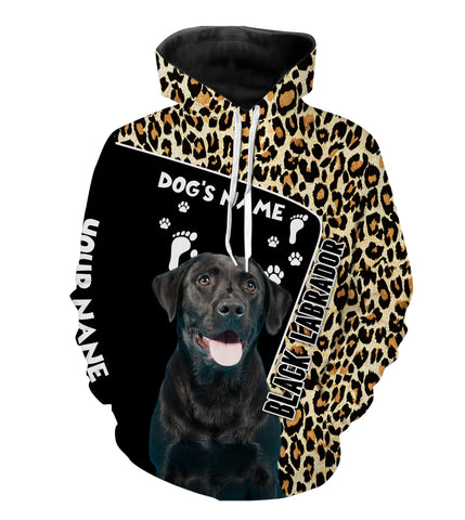 Black Labrador Custom Name 3D All over printed Shirt, Cute Labrador Retriever Dog, Personalized Gift for Dog Owner - FSD2816