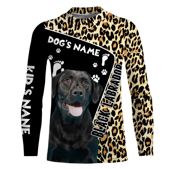 Black Labrador Custom Name 3D All over printed Shirt, Cute Labrador Retriever Dog, Personalized Gift for Dog Owner - FSD2816