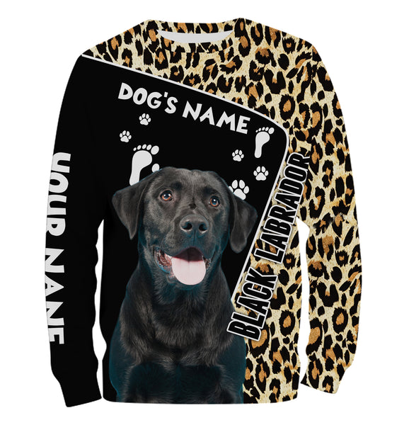 Black Labrador Custom Name 3D All over printed Shirt, Cute Labrador Retriever Dog, Personalized Gift for Dog Owner - FSD2816