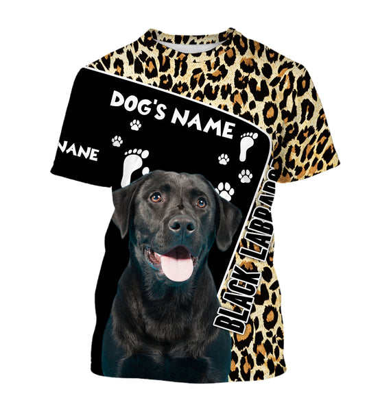 Black Labrador Custom Name 3D All over printed Shirt, Cute Labrador Retriever Dog, Personalized Gift for Dog Owner - FSD2816