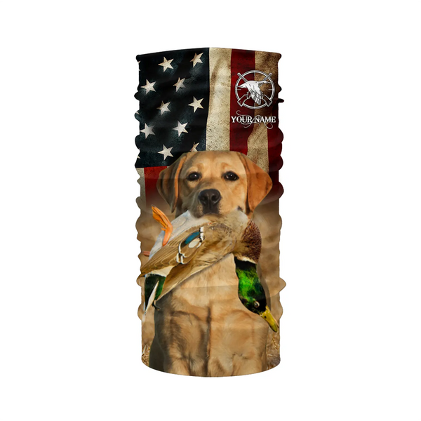 Personalized Labrador Retriever Duck Hunting Dogs American flag Shirts, yellow Labs Bird dog FSD3866
