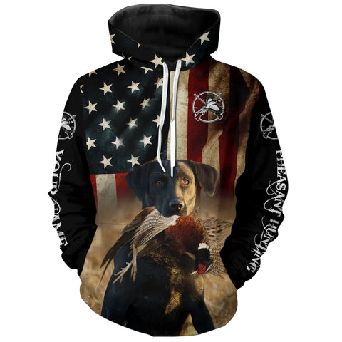 Best Pheasant dogs black Labrador Retriever American flag 3D All over printed Shirts FSD3871