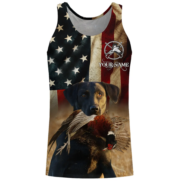 Best Pheasant dogs black Labrador Retriever American flag 3D All over printed Shirts FSD3871