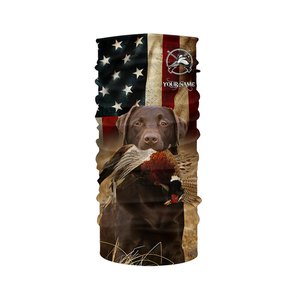 Best Pheasant hunting dogs chocolate Labrador Retriever American flag 3D All over printed Shirts FSD3872