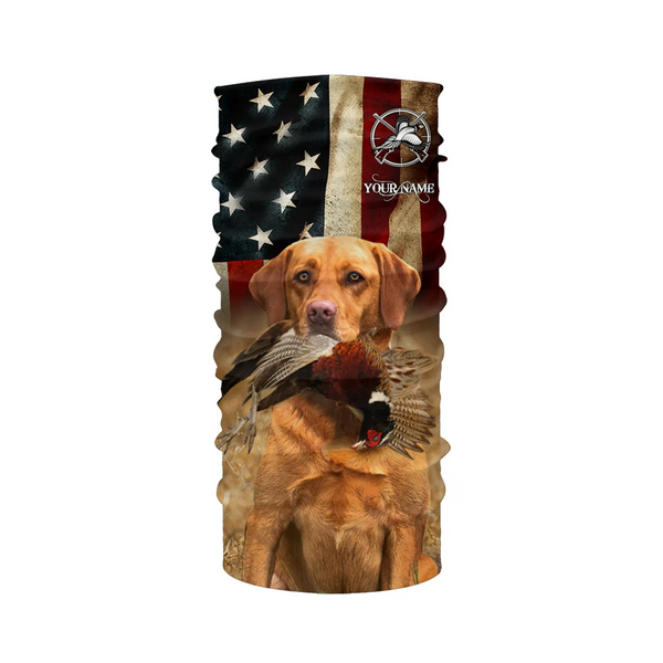 Bird dog Labs Fox red Labrador Retriever Pheasant Hunting American flag 3D all over print Shirts FSD3875