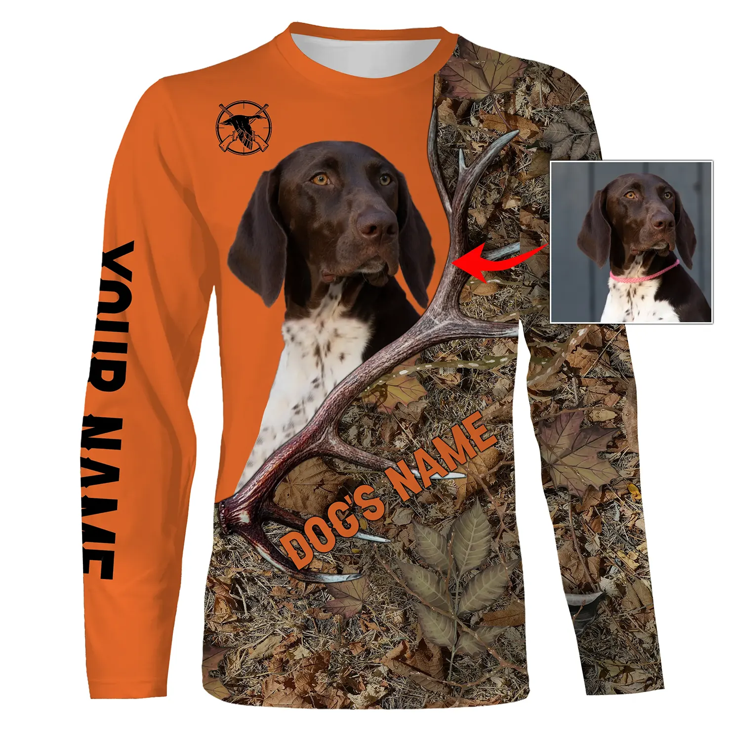 Personalized hunting Dog's image and Name 3D All over print shirts, Personalized gifts FSD3877