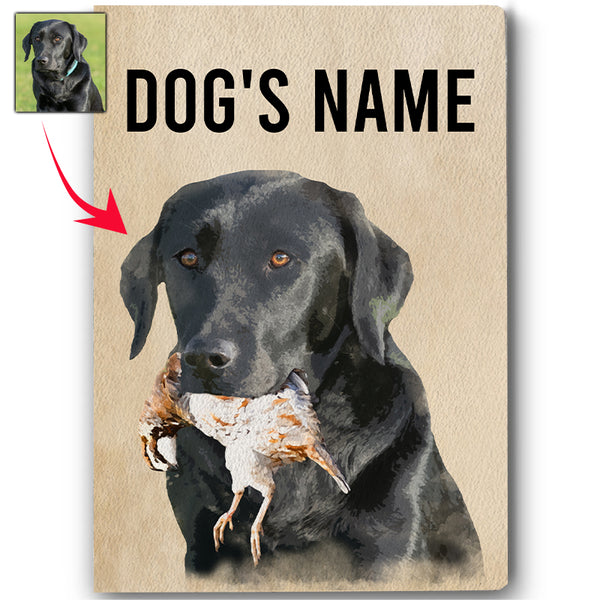 Personalized Bird Dogs Matte Canvas, Custom Dog's Photo and Name Canvas, Hunting Dogs gifts FSD3813 D06