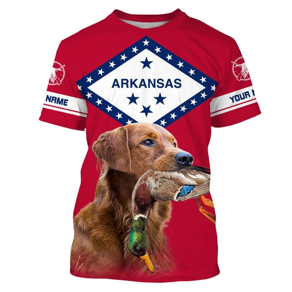 Arkansas Duck hunting with Dog Golden Retriever Custom Full Printing Shirt, Hoodie, T shirt - FSD3339