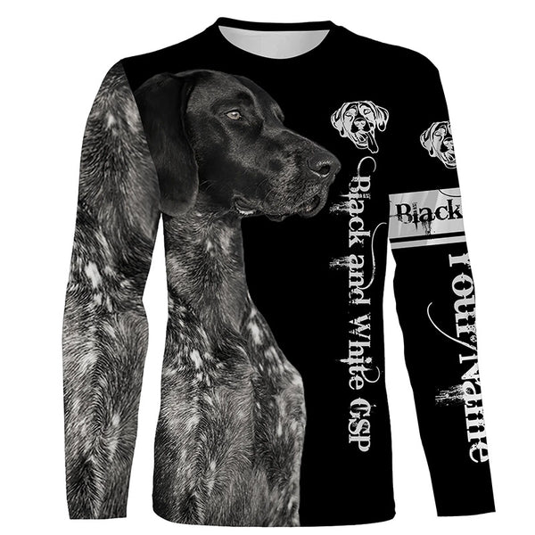 Black German Shorthaired Pointer 3D All Over Printed Shirts, Hoodie Custom Gifts for GSP Dog Lovers FSD3604