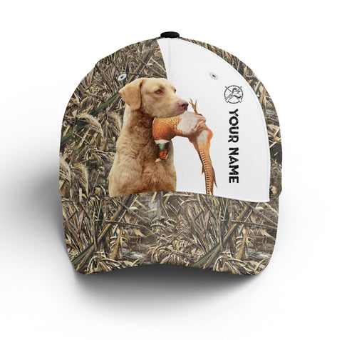 Pheasant hunting with Chesapeake 3D camo Custom Name hunting hat Adjustable Unisex hunting Baseball hat FSD2721