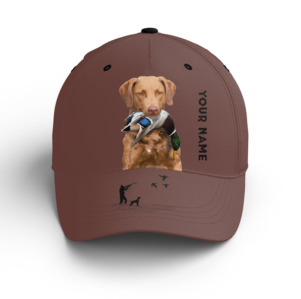 Waterfowl Duck Hunting custom name Hat for Men with many Duck dog breeds to choose FSD4006