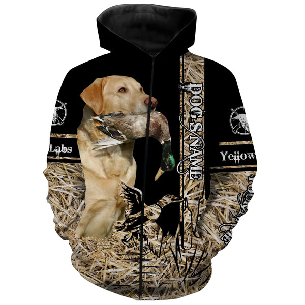 Yellow Labs Retriever Dog Duck Hunting waterfowl camo Shirts for Duck Hunters FSD3926