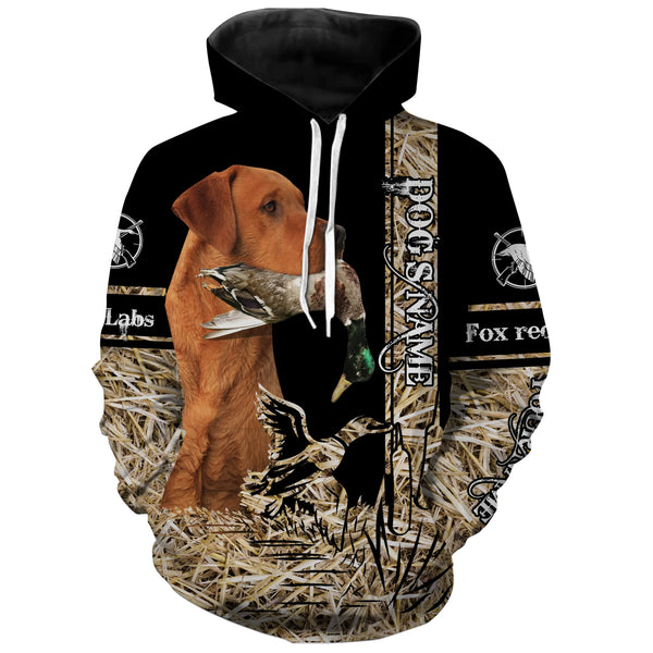 Fox Red Labs Retriever Dog Duck Hunting waterfowl camo Shirts for Duck Hunters FSD3928