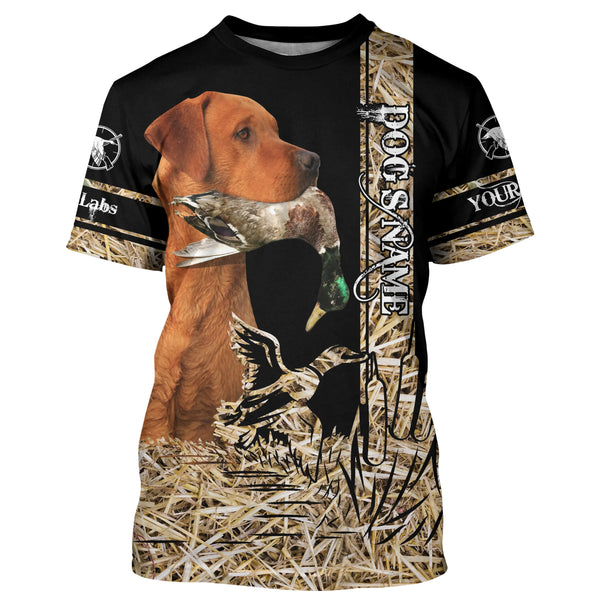 Fox Red Labs Retriever Dog Duck Hunting waterfowl camo Shirts for Duck Hunters FSD3928