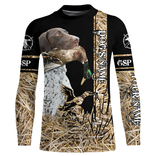 German Shorthaired Pointer Dog Duck Hunting waterfowl camo Shirts for Duck Hunters FSD3930