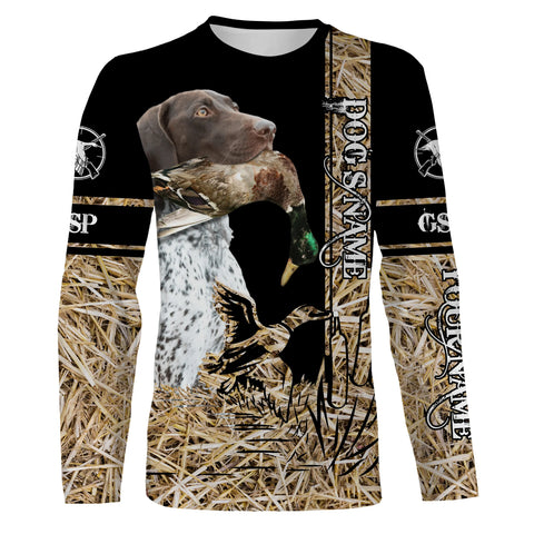 German Shorthaired Pointer Dog Duck Hunting waterfowl camo Shirts for Duck Hunters FSD3930