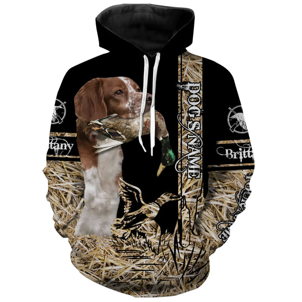 Brittany Dog Duck Hunting waterfowl camo Shirts for Duck Hunters FSD3932