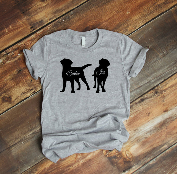 Custom Name Labrador Retriever Dog Labs Poses T-shirt - FSD2745