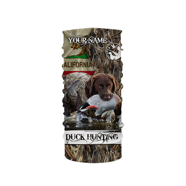 CA California Duck Hunting dog Chocolate Lab Retriever Custom 3D Shirts, CA Duck hunting gifts FSD3380