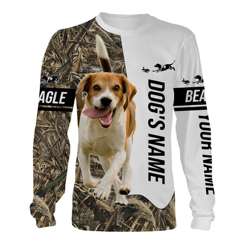 Rabbit Hunting Beagle Chasing Rabbit custom Name camo full printing Shirts - FSD2747