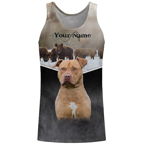 Terrier Pitbull Hog hunting with Dogs custom Name 3D All over printed Shirts, Hoodie FSD3857