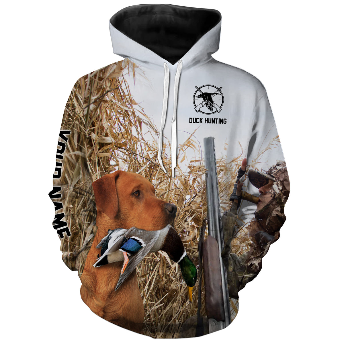 Waterfowl Duck hunting with Dogs Custom Name All over print Shirts, Pe ...