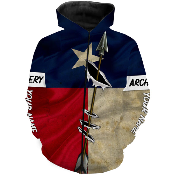 Archery TX Texas flag custom Name All over printed Shirt, Hoodie - Personalized Archers Gifts FSD3093