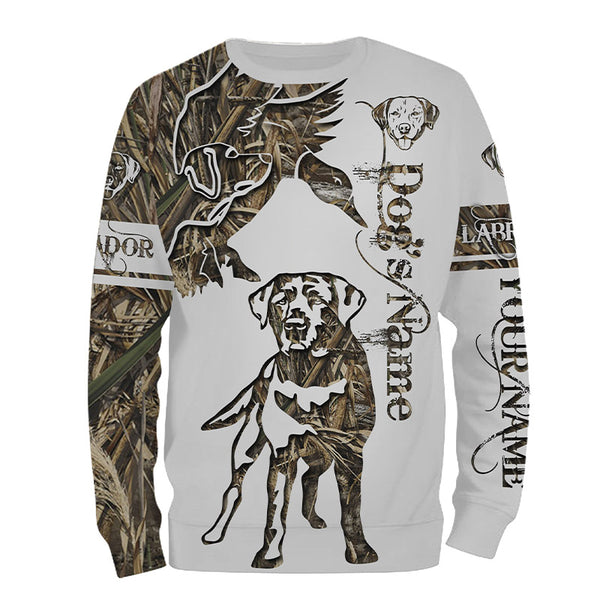 Duck Hunting Labs Waterfowl Camo Customize Name 3D All Over Printed Shirts, Duck Hunting Gifts FSD3399