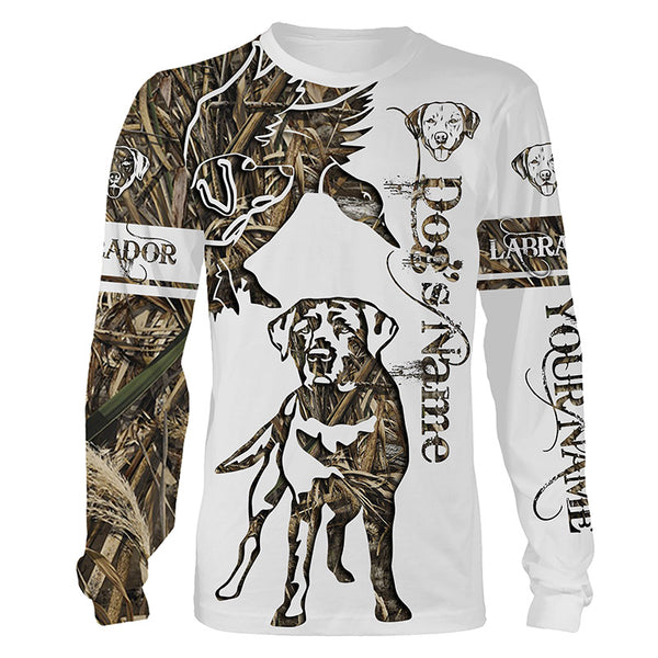 Duck Hunting Labs Waterfowl Camo Customize Name 3D All Over Printed Shirts, Duck Hunting Gifts FSD3399