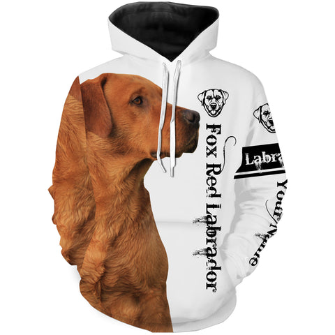 Fox Red Lab 3D All Over Printed Shirts, Hoodie, T-shirt Labrador Retriever Dog Gifts for Labs Lovers FSD2572